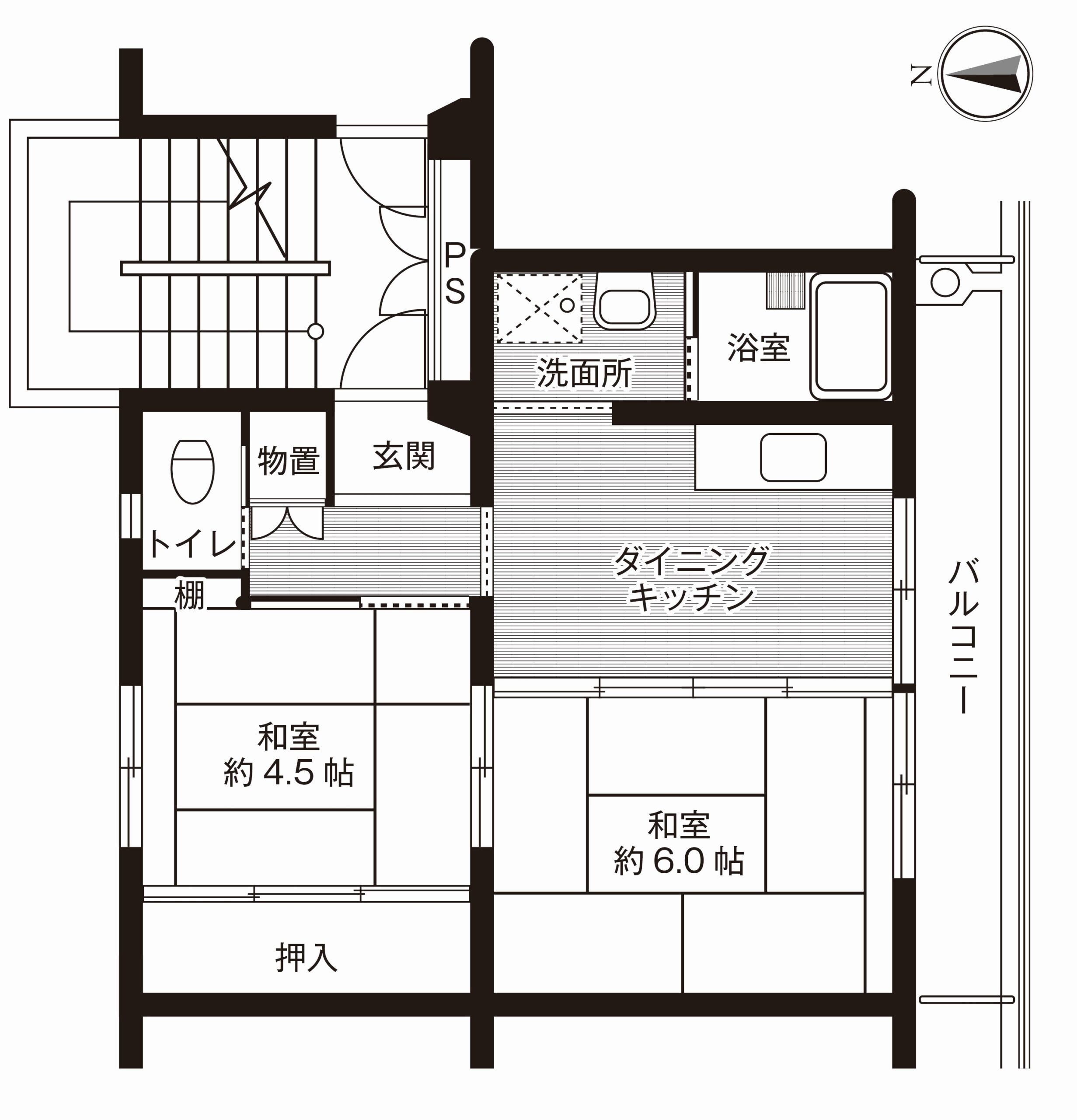 ビレッジハウス中桜田　1-203