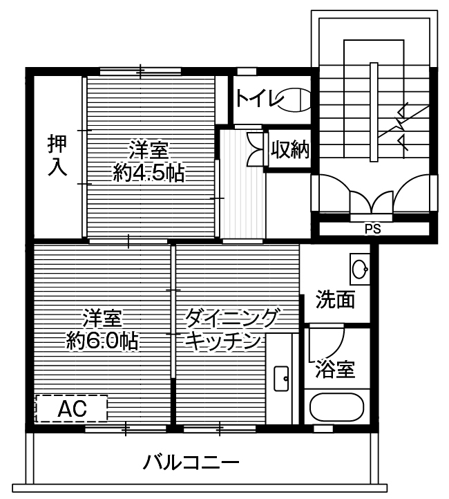 ビレッジハウス中桜田　1-207