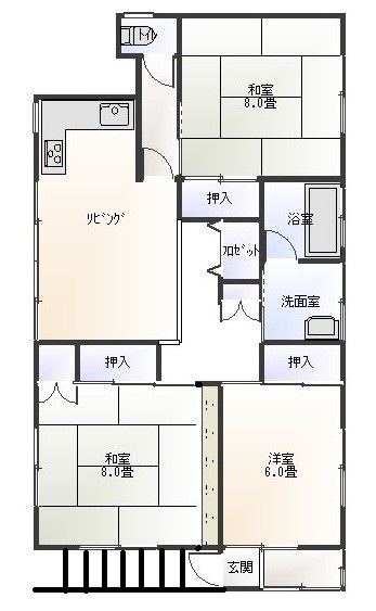 小立店舗2階部分（3ＬＤＫ）